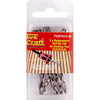 REPL. DRILL BIT FOR DECKING TOOL 12G X 5PC PRE-DRILL AND COUNTERSINK - Power Tool Traders