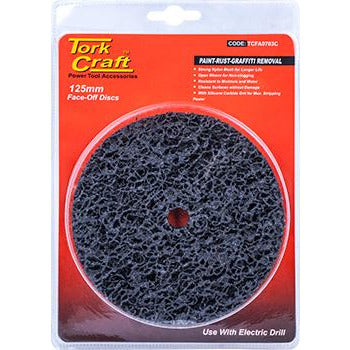 FACE OFF DISC 125MM CARDED FOR DRILL - Power Tool Traders