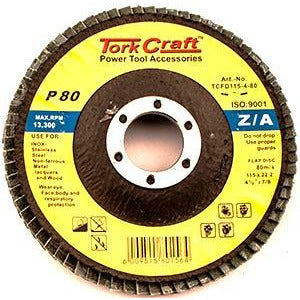 FLAP DISC ZIRCONIUM 115MM 80GRIT ANGLED - Power Tool Traders