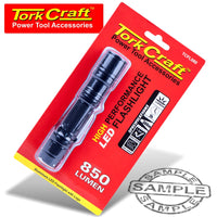TORCH LED ALUM. 800LM BLK USE 1X 18650 OR 2X CR123A TORK CRAFT - Power Tool Traders