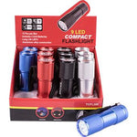 TORCH LED ALUM M/COL X12 PDQ BOX INCL AAA BATTERIES TORK CRAFT - Power Tool Traders
