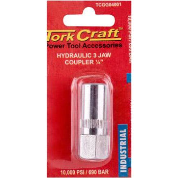 HYDRAULIC 3 JAW COUPLER 1/8' BLISTER - Power Tool Traders