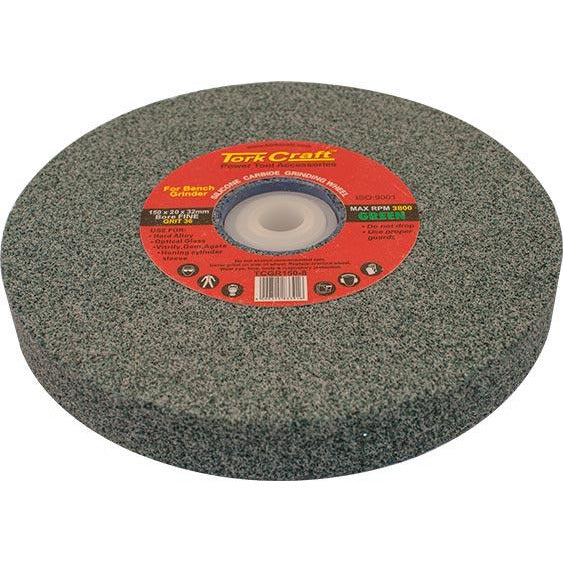 GRINDING WHEEL 150X20X32MM GREEN COARSE 36GR W/BUSHES FOR BENCH GRIN - Power Tool Traders