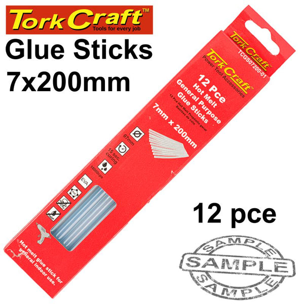 GLUE STICK 07 X 200MM 12PC HOT MELT GEN. PURPOSE EVA 18000CPS - Power Tool Traders