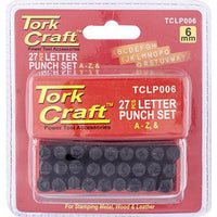 LETTER PUNCH SET 6MM (A-Z) BLACK FINISH - Power Tool Traders