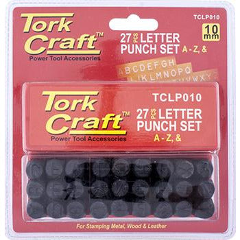 LETTER PUNCH SET 10MM (A-Z) BLACK FINISH - Power Tool Traders