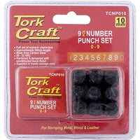 NUMBER PUNCH SET 10MM (0-9MM) BLACK FINISH - Power Tool Traders