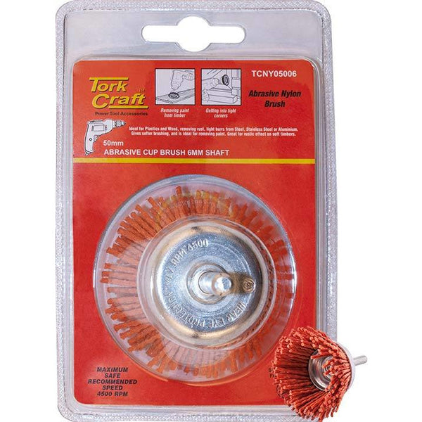 NYLON CUP BRUSH 50 X 6MM TCW - Power Tool Traders