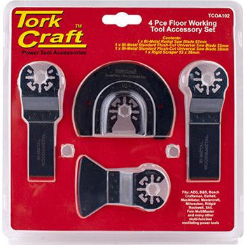 QUICK CHANGE OSCILATING FLOOR WORKING ACCESSORY KIT 4PC - Power Tool Traders