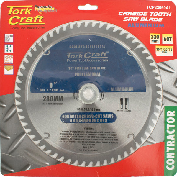 BLADE CONTRACTOR ALUM 230 X 60 30-16 CIRCULAR SAW TCT - Power Tool Traders