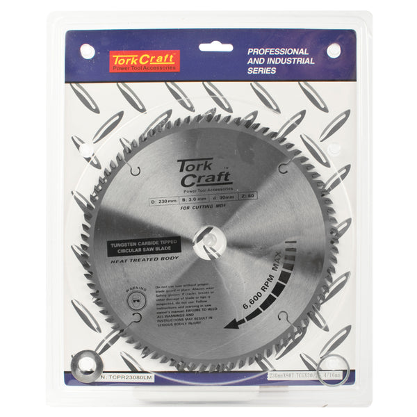 BLADE TCT 230 X 80T 30/1/16 TCG POSITIVE PROFESIONAL INDUSTRIAL - Power Tool Traders