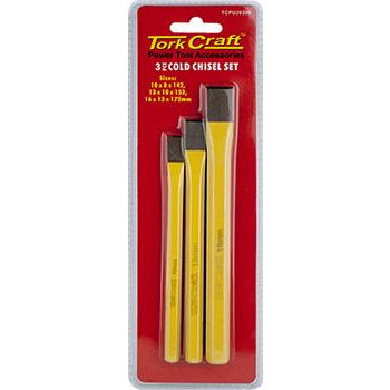 TORK CRAFT COLD CHISEL SET 3PC - Power Tool Traders