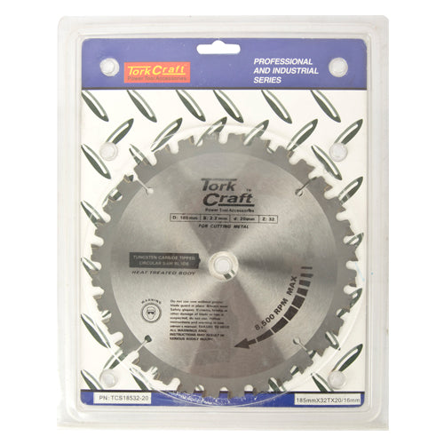 TCT BLADE STEEL CUTTING. 185X32T 20/16 - Power Tool Traders