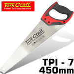 HAND SAW 450MM 7TPI 0.9MM TEMP. BLADE ABS HANDLE - Power Tool Traders