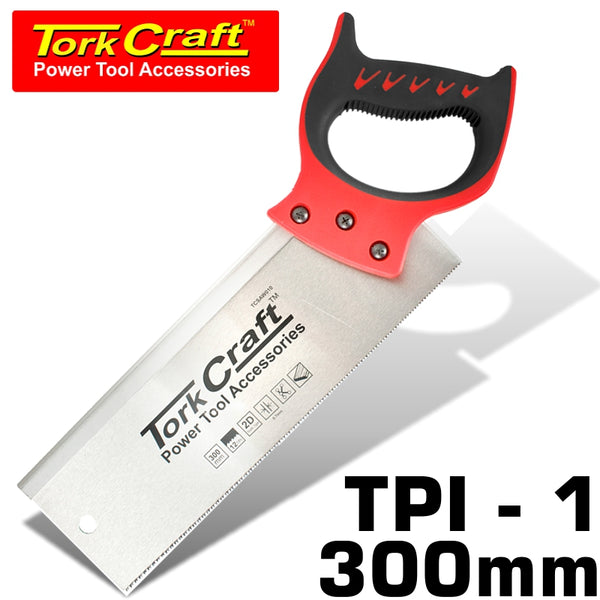 BACK SAW 300MM 12TPI 0.7MM TEMP. BLADE ABS HANDLE - Power Tool Traders