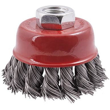 WIRE CUP BRUSH 65 X M14 KNOTTED STAINLESS STEEL TCW - Power Tool Traders