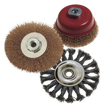 WIRE BRUSH SET 3PCE 100MM TWIST KNOT WHEEL - Power Tool Traders