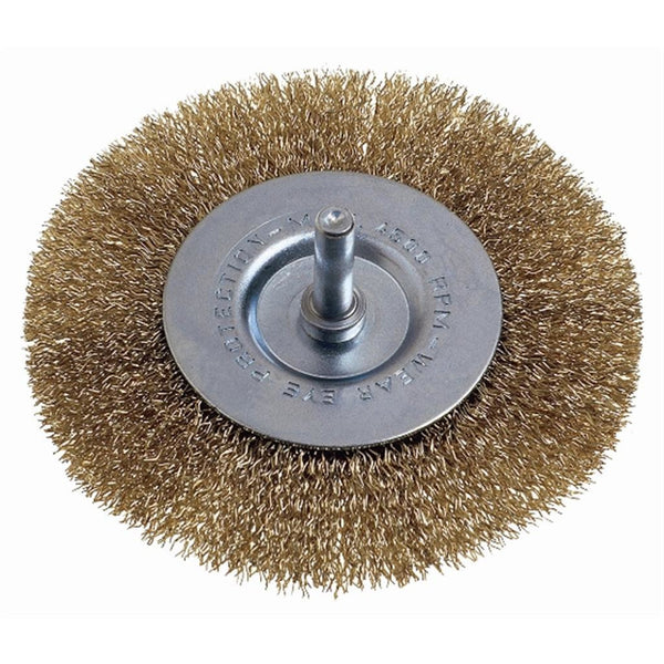 WIRE WHEEL BRUSH 63MM X 6MM SHAFT BLISTER - Power Tool Traders