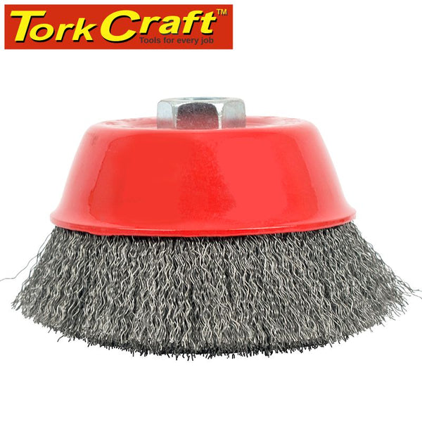 WIRE CUP BRUSH CRIMPED PLAIN 125MMXM14 BULK - Power Tool Traders