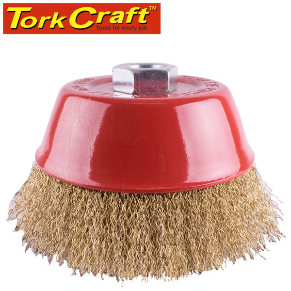 WIRE CUP BRUSH CRIMPED 125MMXM14 BULK - Power Tool Traders