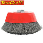 WIRE CUP BRUSH CRIMPED PLAIN 150MMXM14 BULK - Power Tool Traders