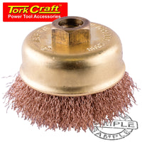 WIRE CUP BRUSH NON SPARKING CRIMPED 75MMXM14 BULK - Power Tool Traders