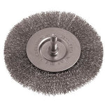 WIRE WHEEL BRUSH 100MM 6MM SHAFT STAINLESS STEEL - Power Tool Traders
