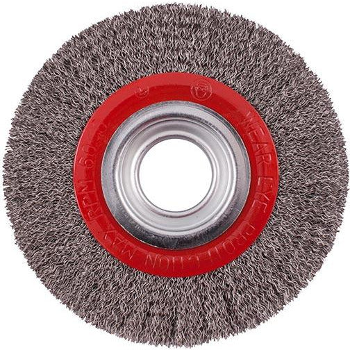 WIRE WHEEL BRUSH 150MM X 25MM STAINLESS STEEL BENCH GRINDER - Power Tool Traders