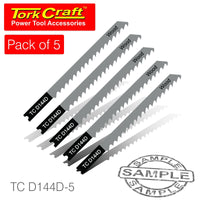 U-SHANK JIGSAW BLADE 6TPI WOOD 4MM 5PC - Power Tool Traders