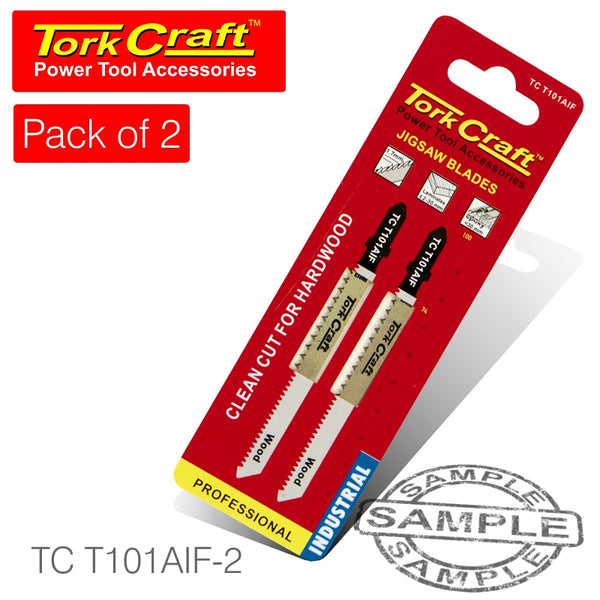 T-SHANK JIGSAW BLADE FOR HARDWOOD 1.7MM 14TPI 100MM 2PC - Power Tool Traders