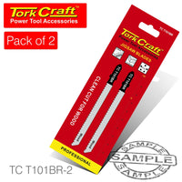 T-SHANK JIGSAW BLADE REVERSE TOOTH 2.5MM 10TPI 100MM WOOD 2PC - Power Tool Traders