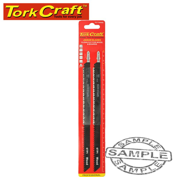 T-SHANK SABRE SAW BLADE SOFTWOOD/CHIP/PLY/FIRBRE 4.0MM 6TPI 250MM 2PC - Power Tool Traders
