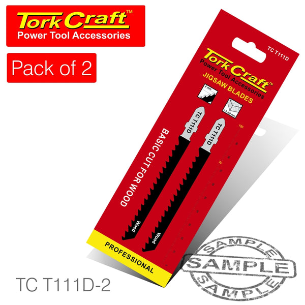 T-SHANK JIGSAW BLADE FOR WOOD 4MM 6TPI 100MM 2PC - Power Tool Traders