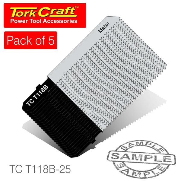 T-SHANK JIGSAW BLADE FOR METAL 2MM 12TPI 75MM 25PCE - Power Tool Traders