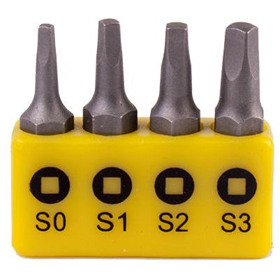 SCREWDRIVER BIT SET SQUARE RECESS 4PCE 25MM SQ0.1.2.3 - Power Tool Traders