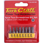 S/D TORX TAMP.RES. BIT SET 8PCE - Power Tool Traders