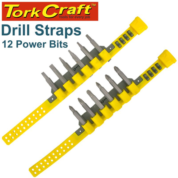 DRILL STRAP AND 50MM POWER BIT 12PC SET