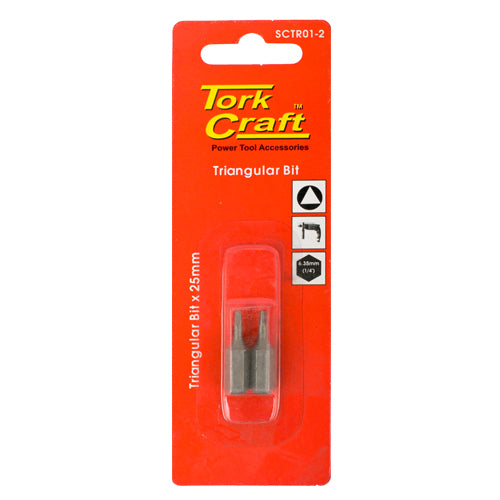 TRIANGULAR BIT X 25MM 2 PACK - Power Tool Traders
