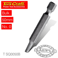 SQUARE RECESS PWR. BIT NO.0X50MM BULK - Power Tool Traders