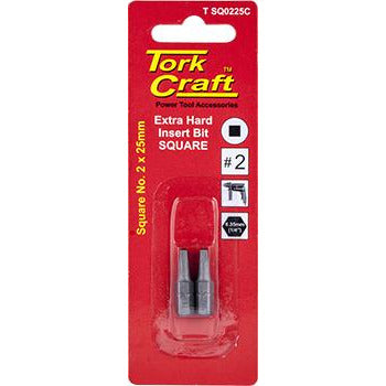 SQUARE RECESS INS. BIT NO.2X25MM 2/CARD - Power Tool Traders